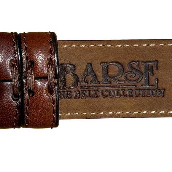 Barse Rochester Brown Italian Leather Silver Coquette Rope Belt Size Large (33\